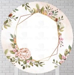 Floral Mini Botao Rosa Painel Redondo 150Cm 1/2 - imagem 1