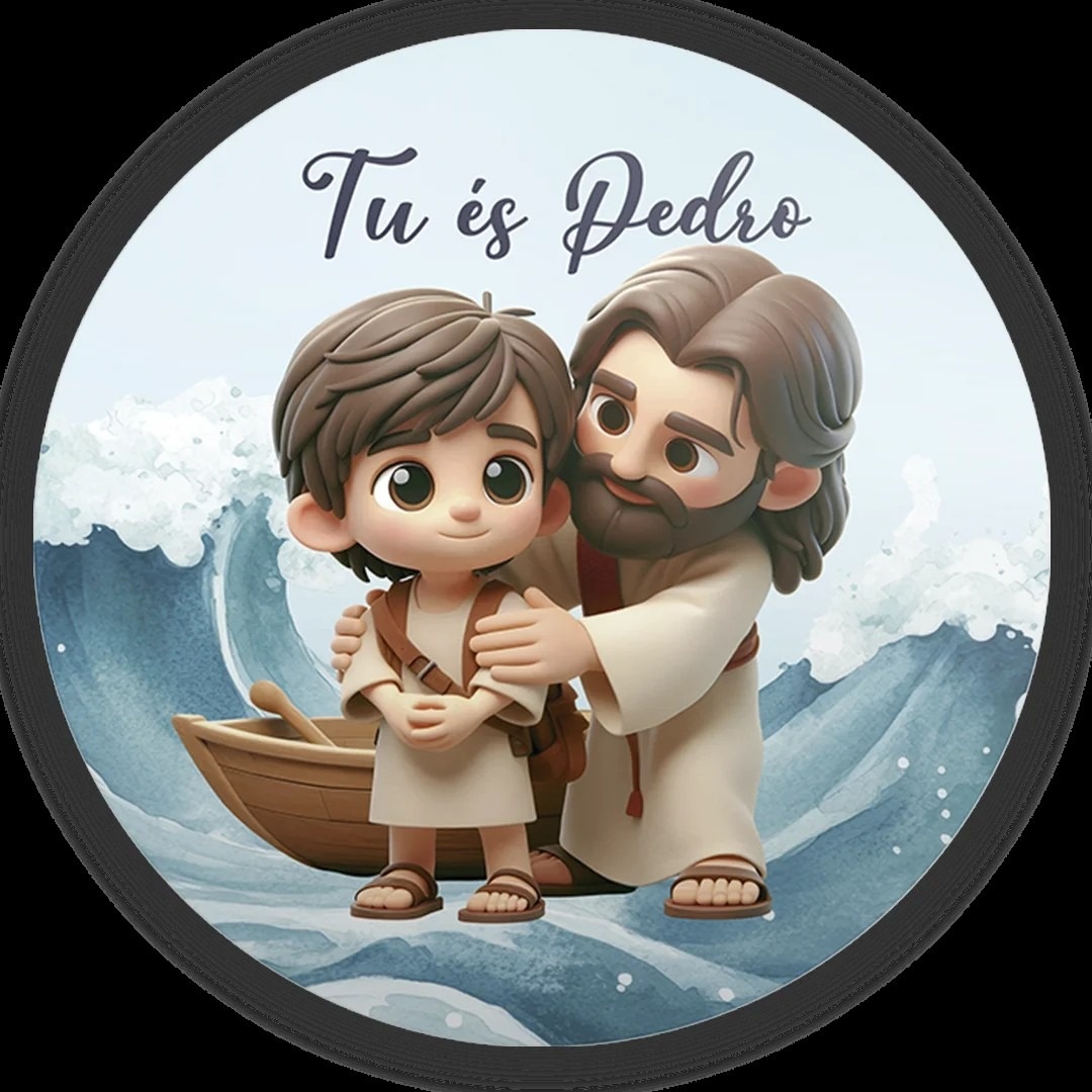 Religioso 3D Tu És Pedro O Pescador Painel Redondo 150Cm - FOCUSEVENTOSJATAI