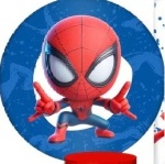 Home Aranha Baby 3D Painel Redondo 150Cm - imagem 1