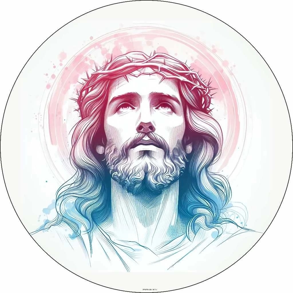 Jesus Cristo 3D Painel Redondo150Cm - FOCUSEVENTOSJATAI