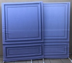 Moldura Bouserie Branca 01 Fundo Cinza Liso Painel Retangular 220X150Cm - imagem 2
