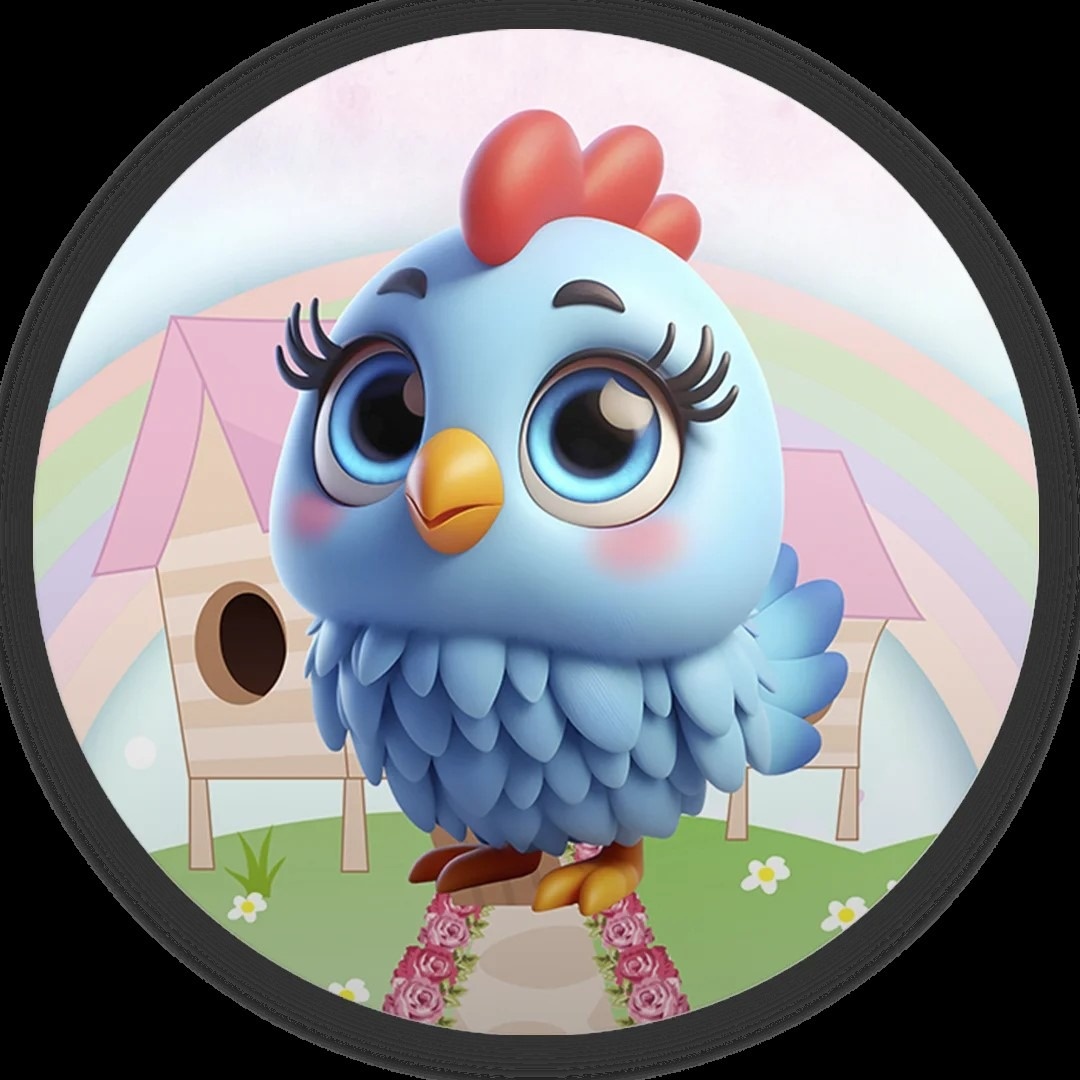 Galinha Pintadinha 3D Casinha Rosa Painel Redondo 150Cm - FOCUSEVENTOSJATAI