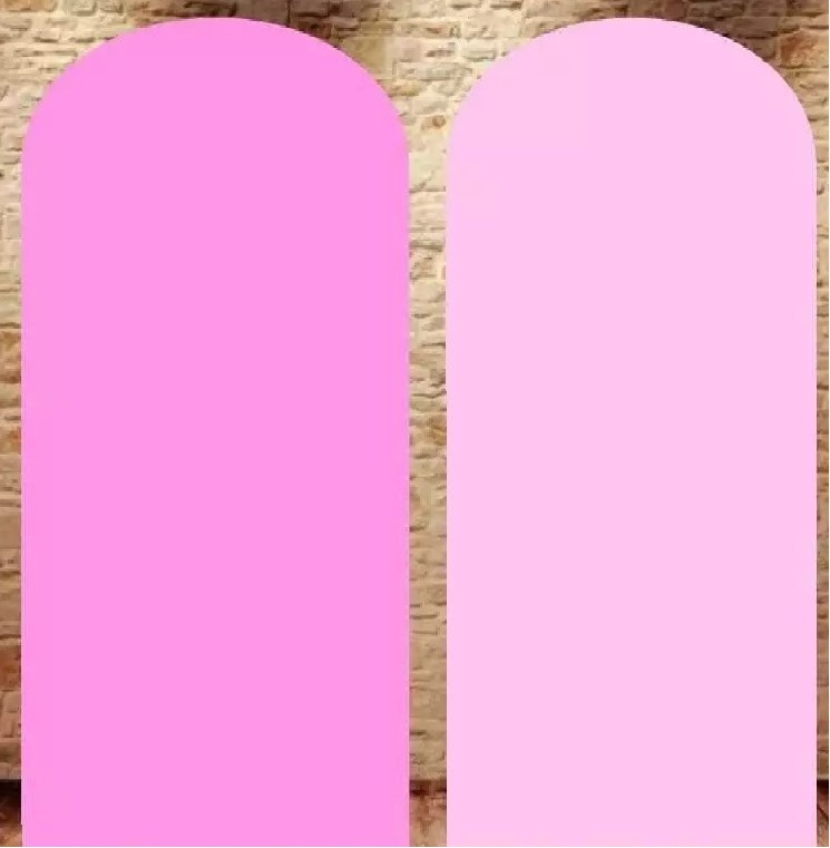 Rosa Chiclete Fundo Rosa Claro Painel Romano 100X200Cm - FOCUSEVENTOSJATAI