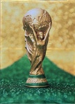 Futebol Copa Taça Dourado Painel Retangular 220X150Cm - imagem 1
