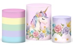 Unicornio Floral Lilas Candy Cilindro Redondo Pmg - imagem 1
