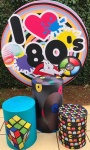 Balada Anos 80  Cubo Magico Pec Men E Disco Cilindro Red Pmg - imagem 2
