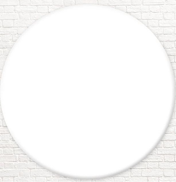 Branco Liso 01 Painel Redondo 150Cm - FOCUSEVENTOSJATAI