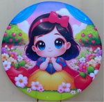 Branca de Neve 3D Painel Redondo 150Cm - imagem 1