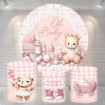 Cha Bebê Oh Baby Rosa Cilindro Redondo Pmg - imagem 2