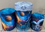 Astronauta Galaxia 3D Cilindro Redondo Pmg - imagem 1