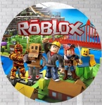 Roblox 3D Porte Vermelha Painel Redondo 150Cm - imagem 1
