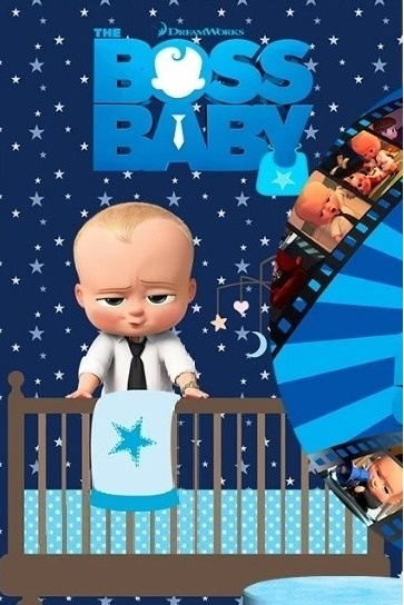 Poderoso Chefinho Boss Baby Fundo Azul Royal Painel Ret220X150Cms - FOCUSEVENTOSJATAI