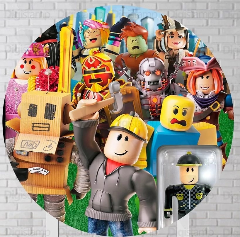 Roblox 3D Martelo Turma Completa Painel Redondo 150Cm - FOCUSEVENTOSJATAI