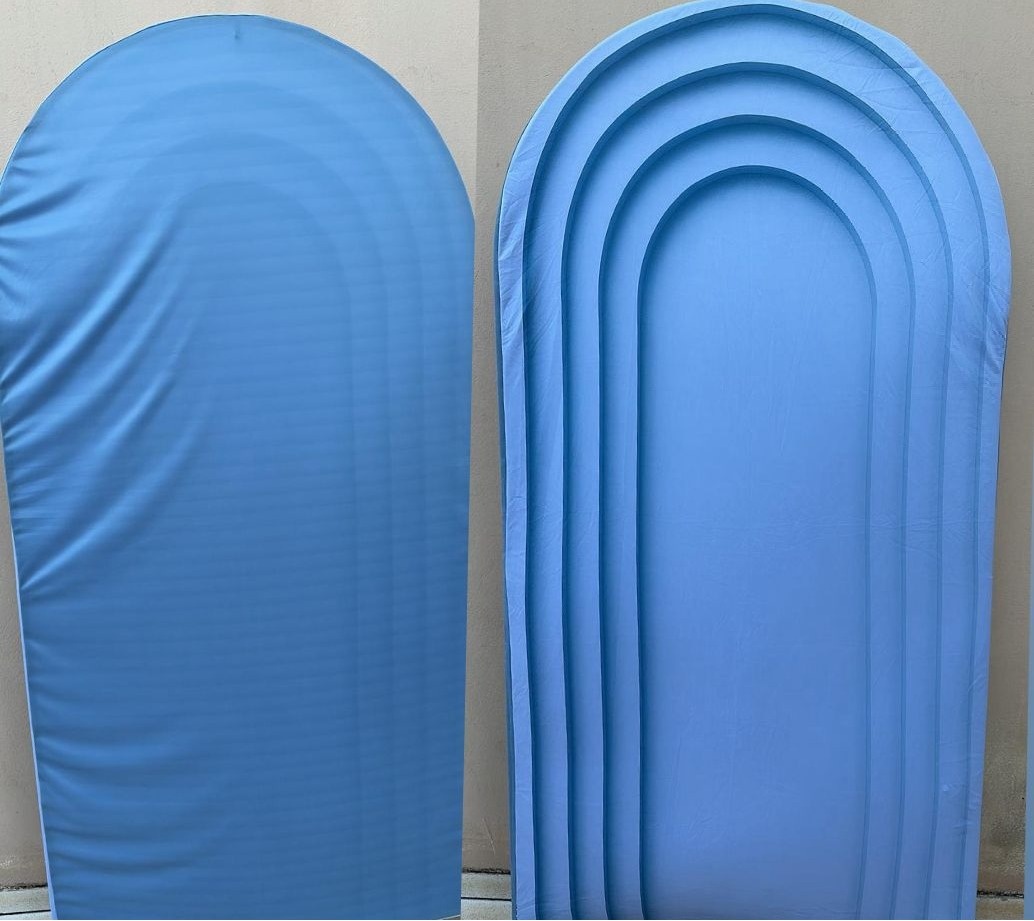 Azul Claro Romano 200X100Cm  - Fundo Azul Claro Arcos - FOCUSEVENTOSJATAI