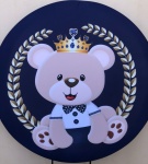 Ursinho Principe Azul Escuro Painel Redondo 150Cm - imagem 1