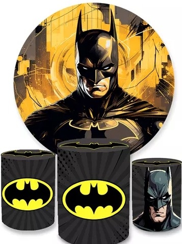 Batman Capa Preta Painel Redondo 150Cm - FOCUSEVENTOSJATAI