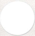 Branco Liso 01 Painel Redondo 150Cm - imagem 1