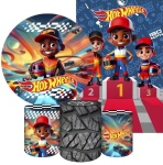 Hot Wheels 3D Curte Moreninho Pelezinho Painel Retangular 220X150Cm - imagem 2