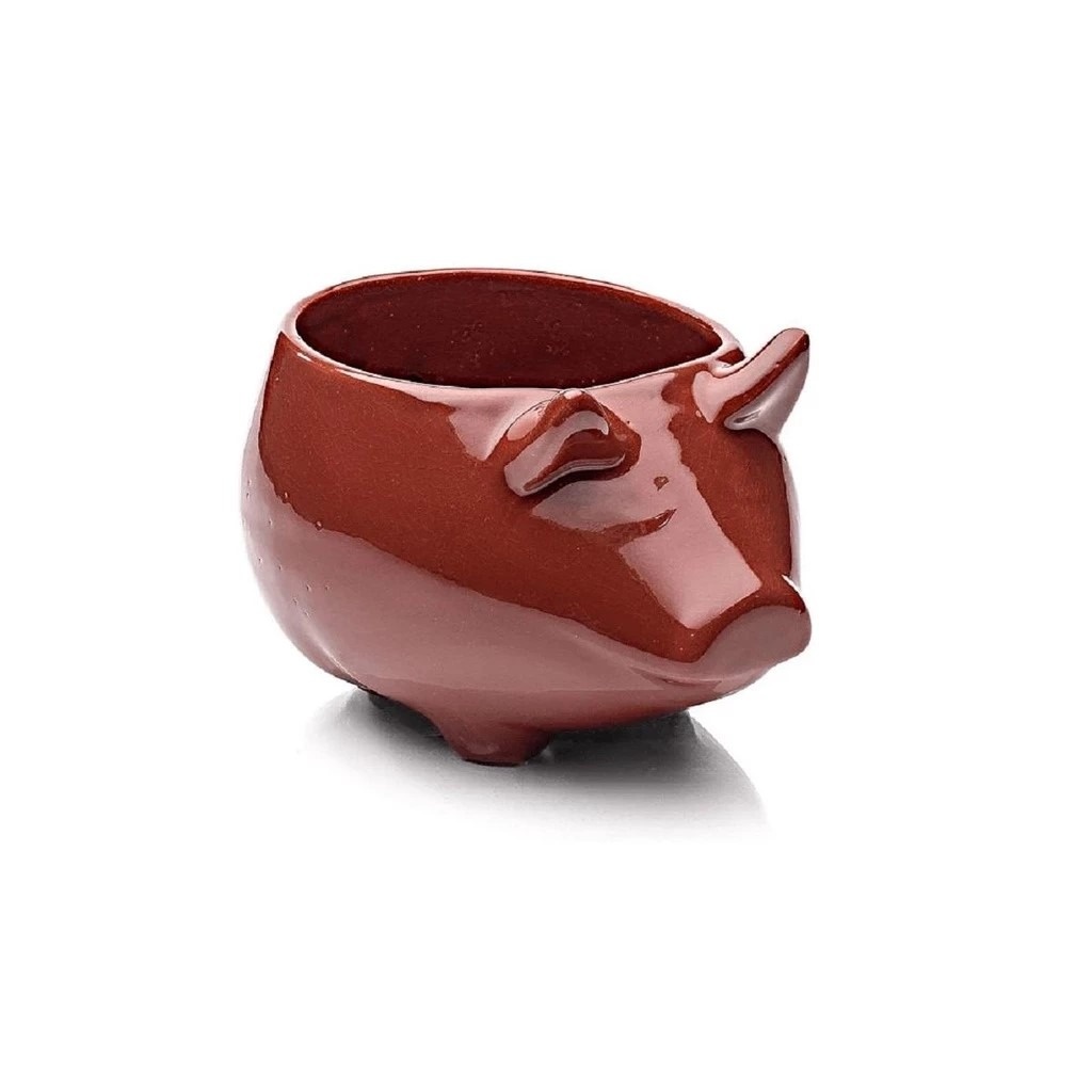 Porco Cabeça Porcelana Rústica Feijoada Pequeno - FOCUSEVENTOSJATAI