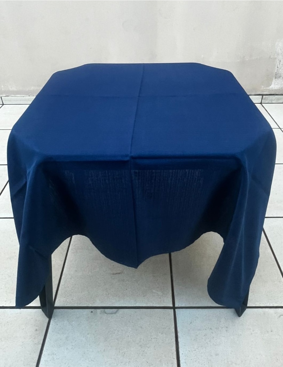 Forro Quadrado Azul Marinho Ráfia 140X140Cm - FOCUSEVENTOSJATAI