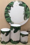 Folhagem Costela de Adao Branco E Verde Cilindro Redondo Pmg - imagem 2