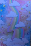 Arco Iris Nuvem Painel Redondo 150Cms - imagem 4