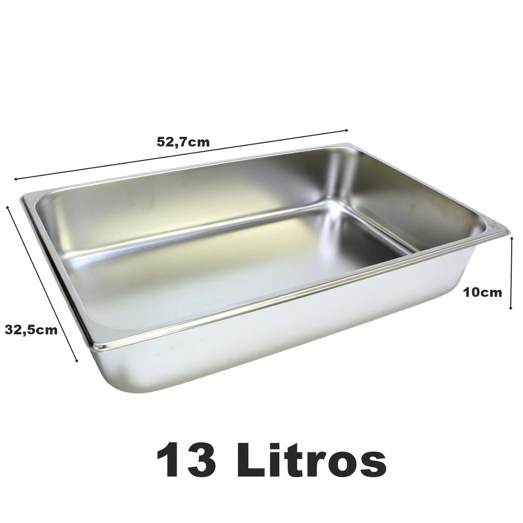 Cuba Rechaud Inox Retangular Grande Funda 13L 1/1 153X32,5X10Cm - FOCUSEVENTOSJATAI