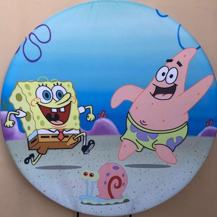 Bob Esponja Fundo Do Mar  Painel Redondo 150Cm - FOCUSEVENTOSJATAI