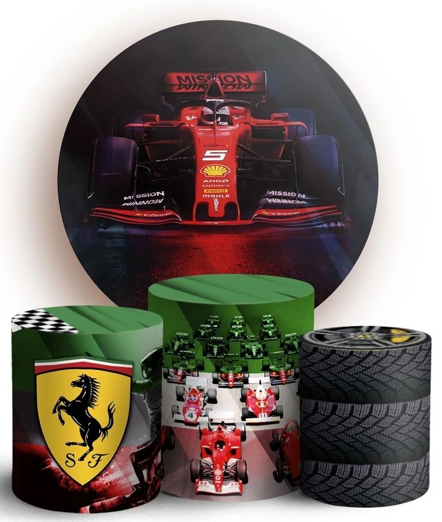 Ferrari Formula 1 Painel Redondo 150Cm - FOCUSEVENTOSJATAI