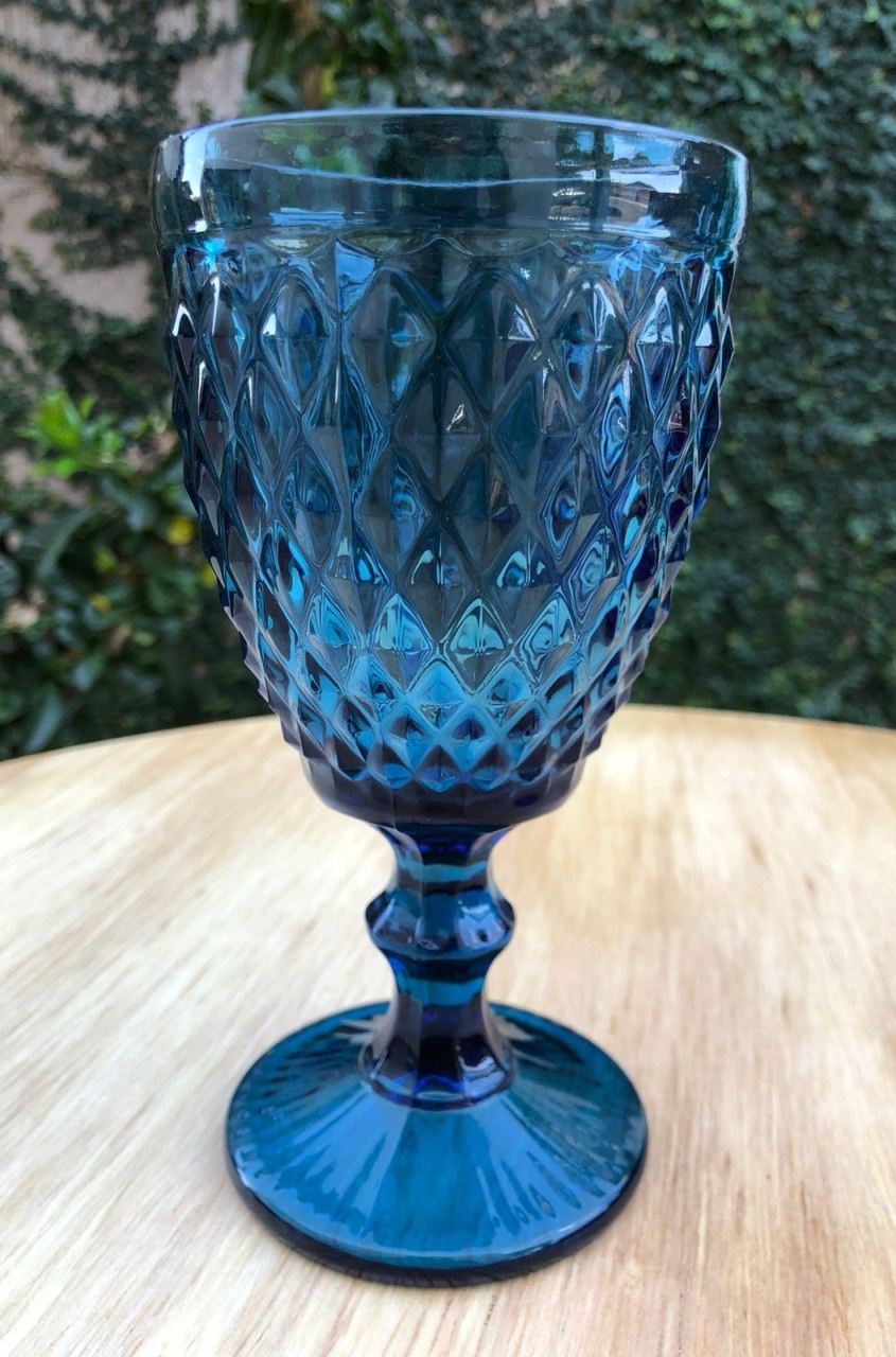 Taça Bico de Abacaxi Azul Escuro 325Ml - FOCUSEVENTOSJATAI