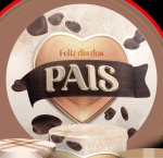Papai 3D Creme E Marron Painel Redondo 150Cm  - imagem 1