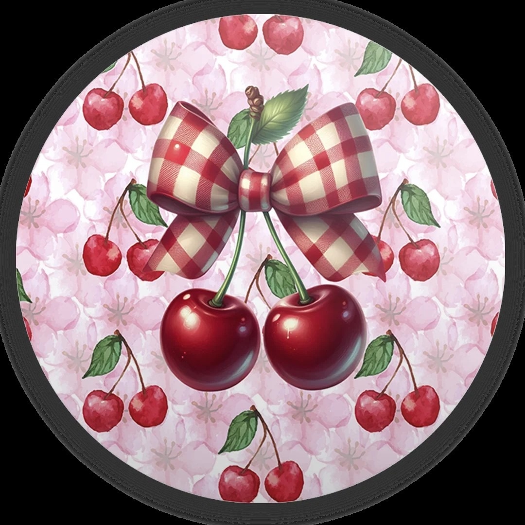 Cerejinha Do Bolo Xadrez Vermelho E Rosa Painel Redondo 150Cm - FOCUSEVENTOSJATAI