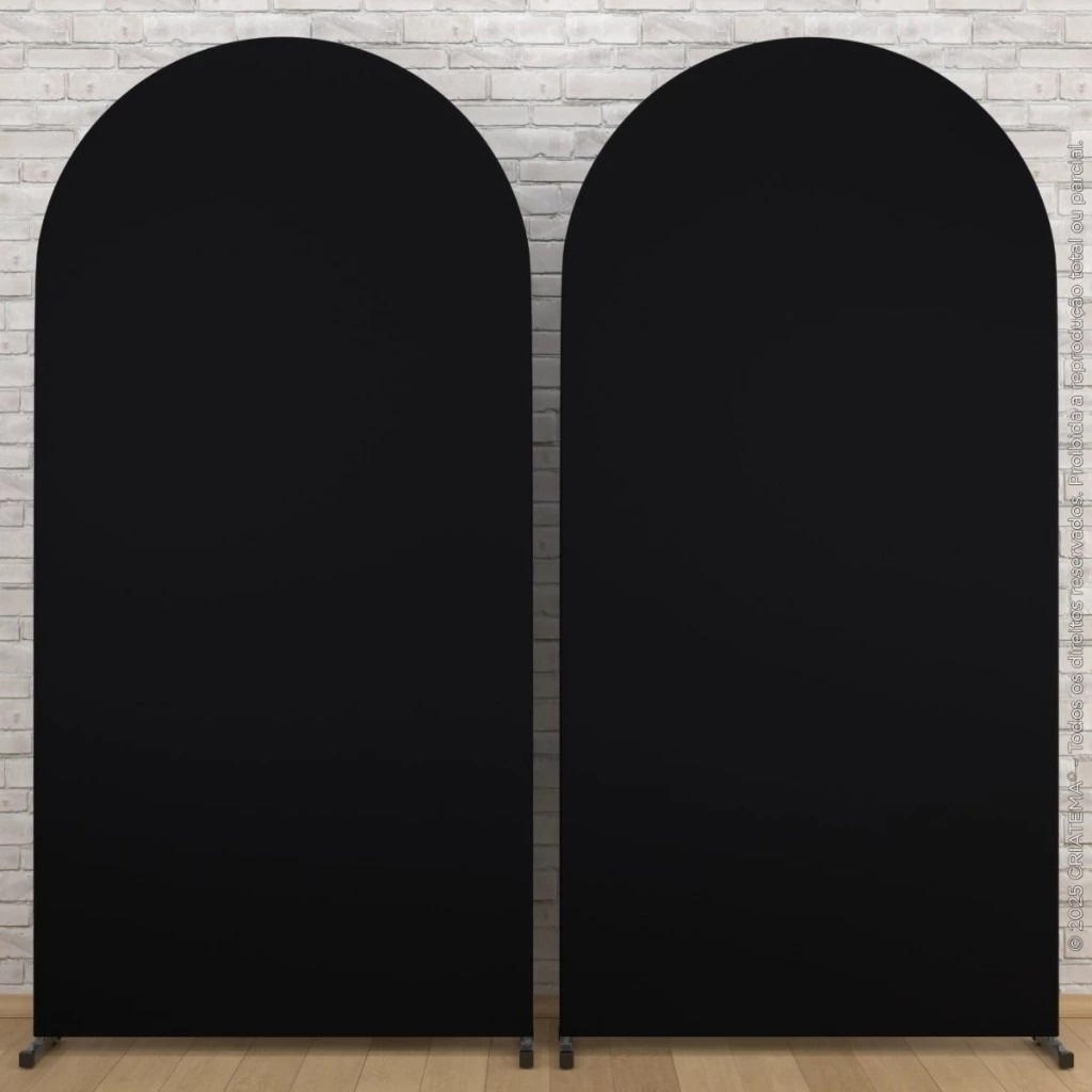 Preto Fundo Preto Painel Romano 200X100Cm - FOCUSEVENTOSJATAI