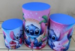 Lillo Stitch Arco Iris Cilindro Redondo Pmg - imagem 1