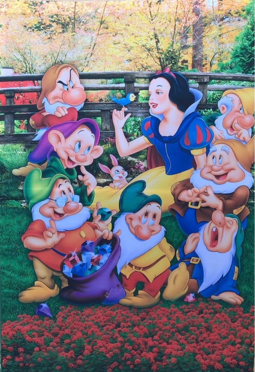 Branca de Neve E 7 Anões Painel Retangular  220X150 - FOCUSEVENTOSJATAI