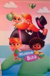 Rosa Claro Liso Fundo Mundo Bita Menina Colorido Painel Retangular 220X150Cm - imagem 2