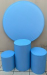 Azul Claro Candy Liso Painel Redondo 150Cms - imagem 2