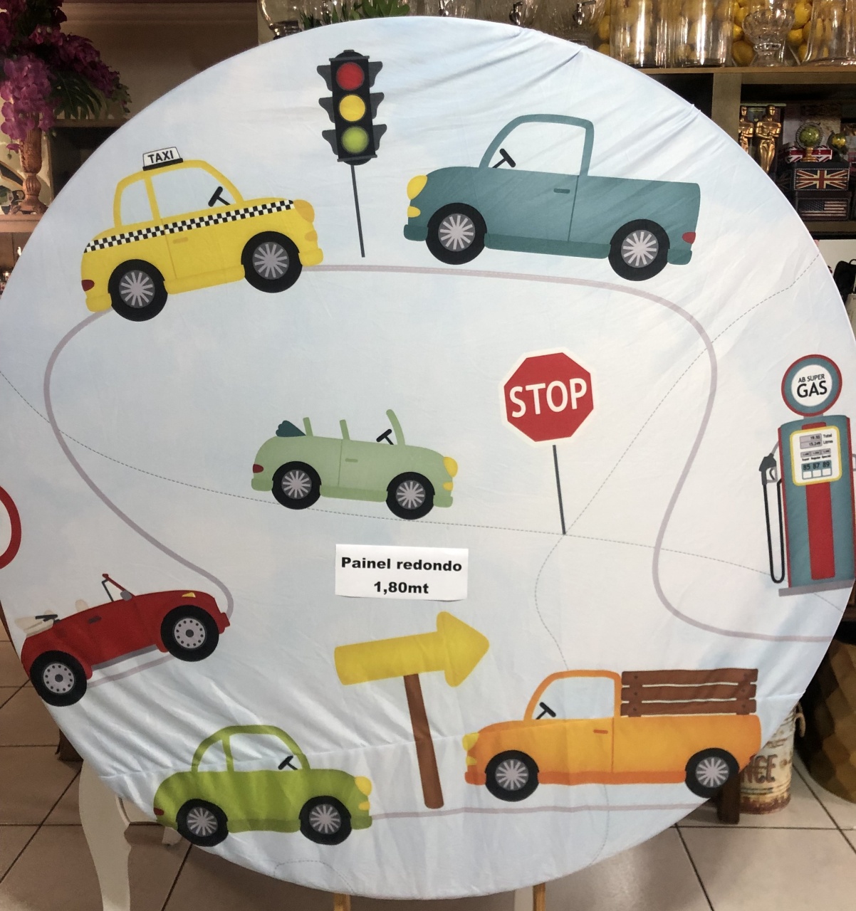 Carros Sinal de Transito Painel Red 180Cms - FOCUSEVENTOSJATAI