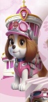 Patrulha Canina Skye 3D Rosa Painel Retangular 200X100Cm - imagem 1