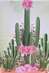 Cactus Floral Rosa Painel Redondo 150Cm - imagem 3