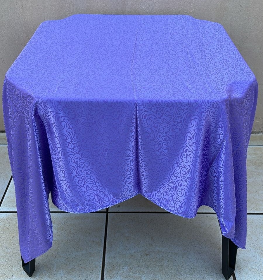 Forro Quadrado Lilás Arabesco Crepe 140X140Cm - FOCUSEVENTOSJATAI