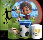 Futebol 3D Jogador Moreninho Cilindro Redondo Pmg - imagem 2