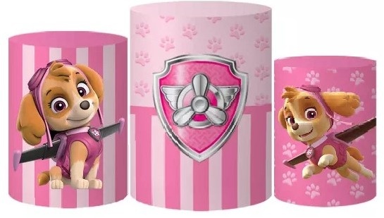 Patrulha Canina Skye Patina Rosa Cilindro Red Pmg - FOCUSEVENTOSJATAI