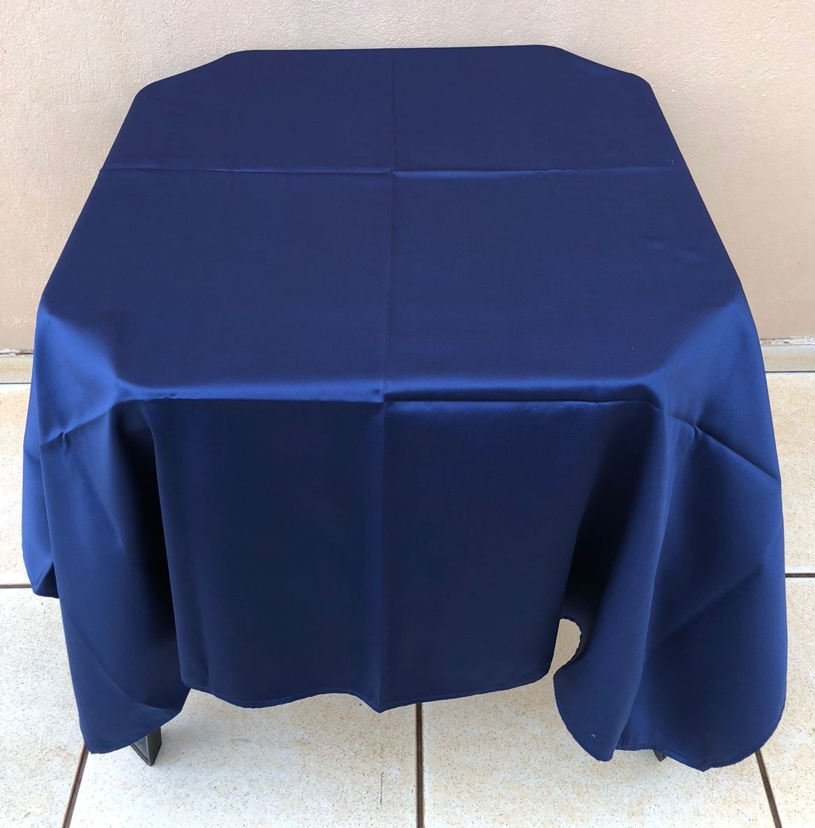 Forro Quadrado Azul Marinho Cetim 140X140Cm - FOCUSEVENTOSJATAI