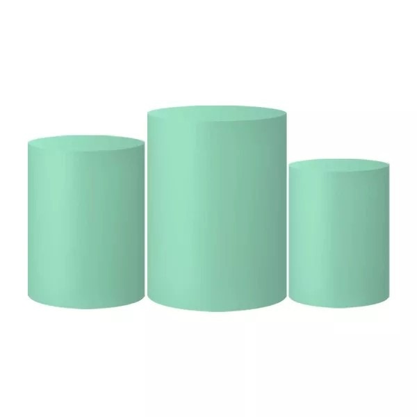Verde Agua Candy Liso Cilindro Redondo Pmg - FOCUSEVENTOSJATAI