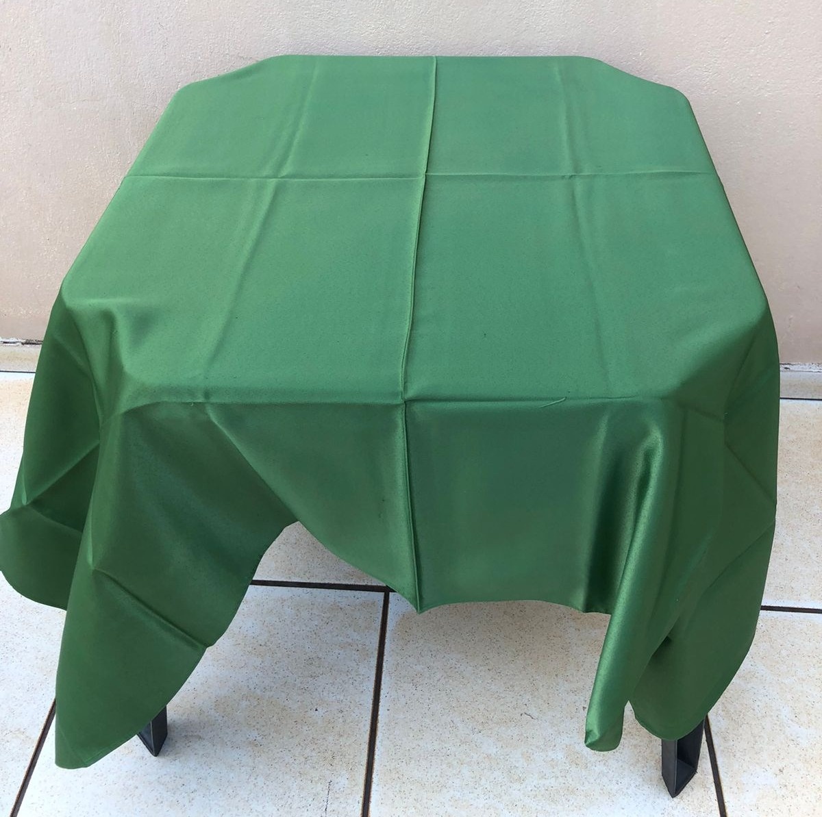 Forro Quadrado Verde Musgo Cetim 140X140Cm - FOCUSEVENTOSJATAI