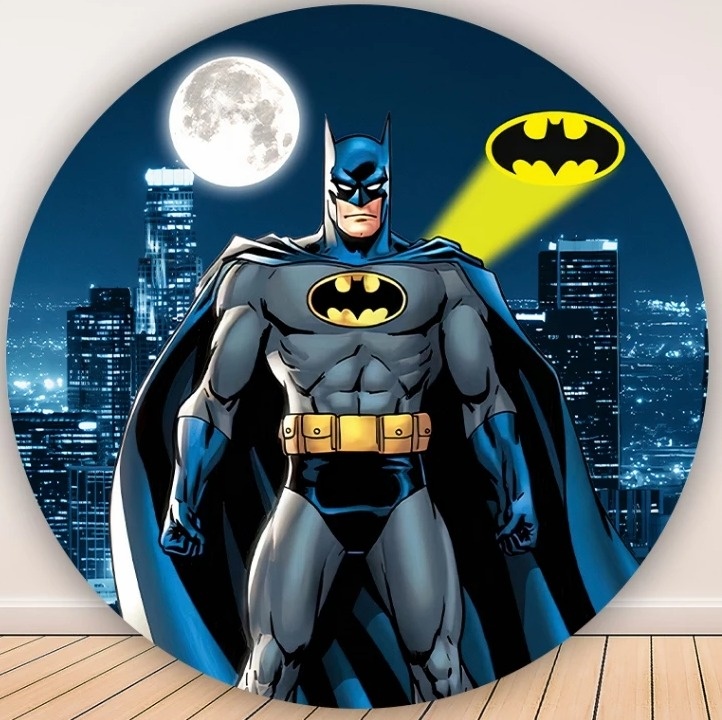 Batman Azul  Bat Sinal Painel Redondo 150Cm - FOCUSEVENTOSJATAI