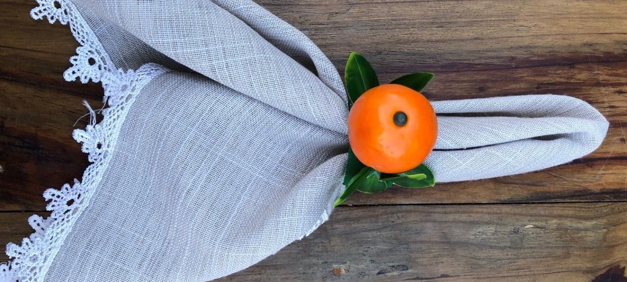 Porta Guardanapo Tangerina Laranja - FOCUSEVENTOSJATAI