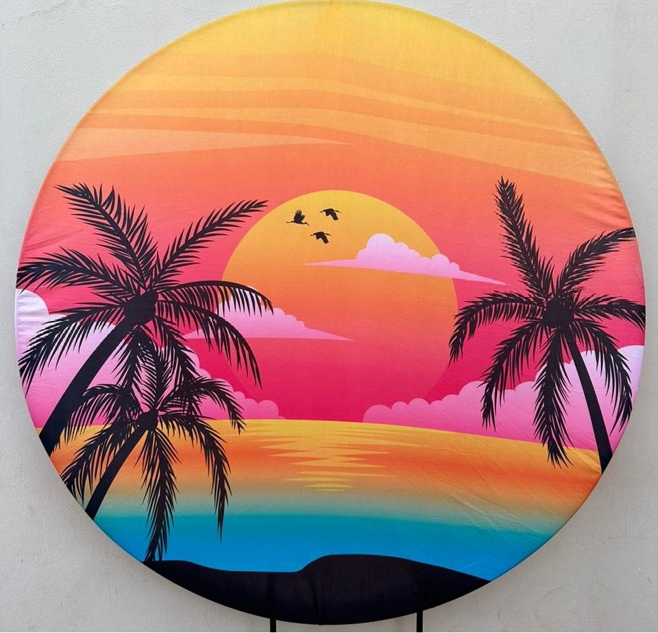 Tardezinha Fim de Tarde Painel Redondo 150Cm - FOCUSEVENTOSJATAI