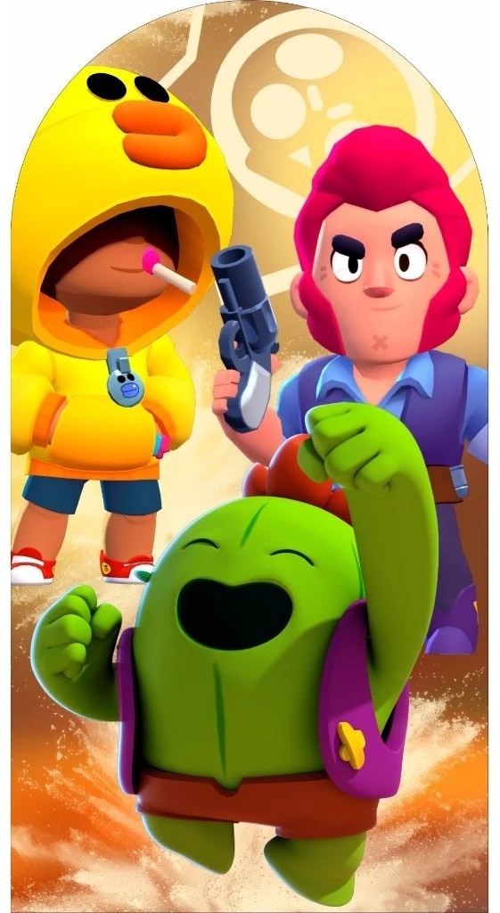 Brawl Stars Romano 200X100Cm - Fundo Laranja - FOCUSEVENTOSJATAI